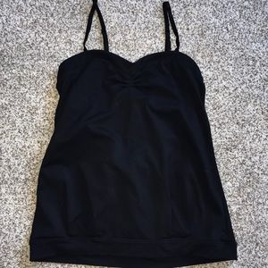 Blue- Saks Fifth Avenue black sports tank/camisole